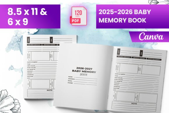 2026-2027 Baby Memory Book KDP