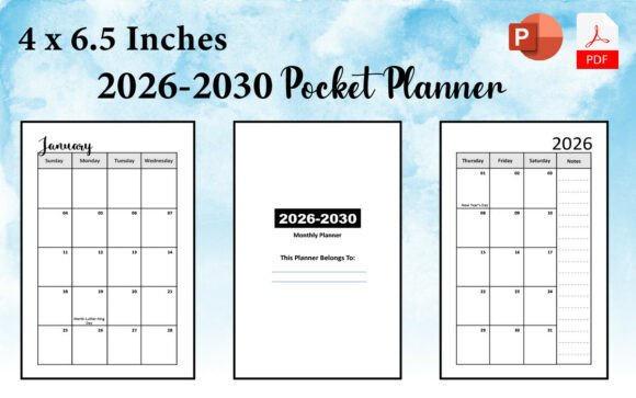 2026-2030 Pocket Planner: Your All-in-One Tool for Organization and Planning