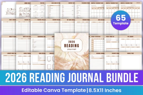 2026 Reading Journal Bundle Canva Kdp: A Comprehensive Tool for Organized Reading