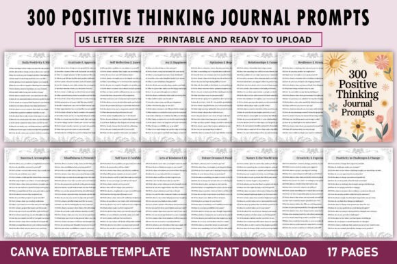 300 Positive Thinking Journal Prompts: A Guide to Mindful Reflection and Growth