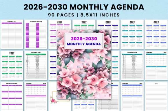 5 Year Monthly Agenda 2026–2030 KDP: A Comprehensive Planning Tool for Long-Term Organization