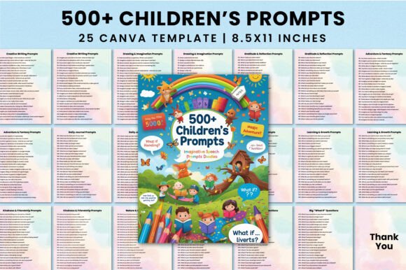 500 Children’s Prompts Book Canva Kdp: A Creative Resource for Educators and Parents