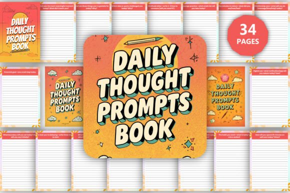 🌅 Daily Thought Prompts Book: Reflect, Grow, Thrive Every Day
