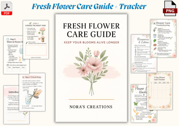 Fresh Flower Care Guide Tracker – Keep Your Blooms Alive Longer
