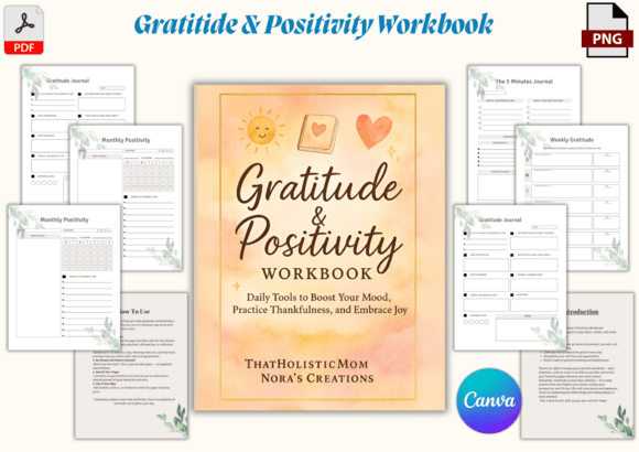 Gratitude Positivity Workbook – Canva: A Powerful Tool for Mindset Transformation