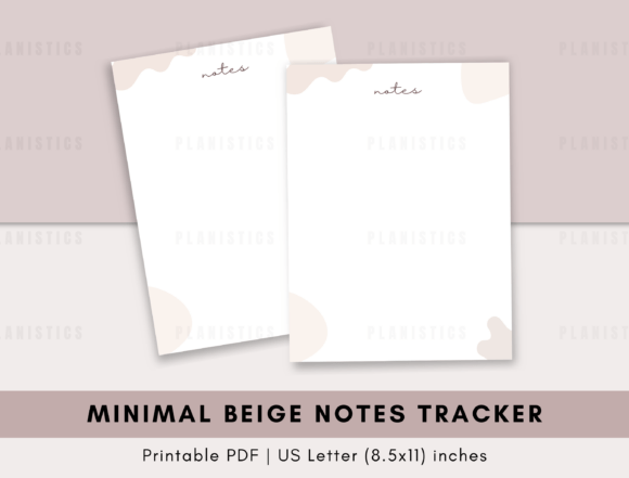 Minimal Beige Notes Tracker Blank – KDP for Strategic Planning and Creativity