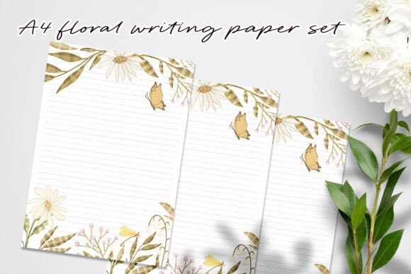 Soft Dainty Flowers A4 Writing Paper – Elevate Your Notes with Elegance